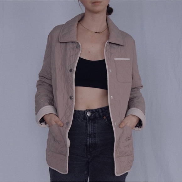 Vintage Beige Quilt Jacket coat - Picture 8 of 8